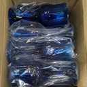 Pinkunn 12 Pcs 7 oz Plastic Vintage Glasses Reusable Colored Goblets Patterned Drinking Water Glasses Cup Dishwasher Safe for Valentine's Day Wedding Reception Party Supplies (Dark Blue)