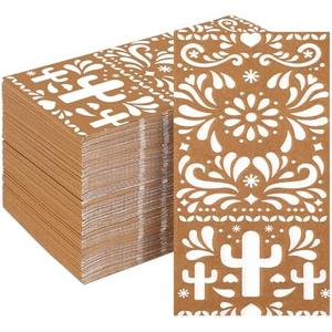 AmazingSpark 200 Pack Cielito Lindo Party Paper Napkins Talavera Platos De Barro Mexicanos Guest Towels Bulk 13 x 15.7 Inch for Mexican Wedding Birthday Bridal Baby Shower Fiesta Party Supplies