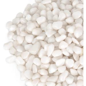 GASPRO 10 lbs White Pebbles for Plants, Vases, and Landscaping in Garden - Highly Polished 3/8" Small Rocks for Indoor and Outdoor Decor