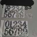 DIY House Numbers Metal Sign, Outdoor Address Plaque Weatherproof for Mailbox, Garden Yard,House Front Door Decorative Wall Plaque, 11.8 Inch Iron Wall Decor (Black-Silver)