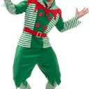 EraSpooky Elf Costume Men Christmas Santa Helper Fancy Dress Red and Green (Medium)