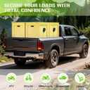 Retractable Ratchet Straps (4-Pack) - Heavy Duty Auto Slow Retraction Tie Down Straps - 1 Inch x 13 Feet (1,800lb Break Strength) for Truck, Cargo Trailer, Motorcycle, ATV, UTV - Green