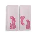 Qeheb Preppy Pink Leopard Kitchen Towels, Hot Pink Cheetah Kitchen Towel Decorative Set of 2, Preppy Bathroom Decor,Checkered Towels for Bathroom,Trendy Leopard Hand Dish Tea Towel for Kitchen 16X24
