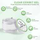 Clear Exhibit Gel 10 oz, Removable Adhesive Gel for Museum & Home Collections, Invisible Reusable Museum Exhibit Putty for Glass, Ceramic, Crystal, Non-Toxic