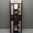 LaRibbons Christmas Wrapping Paper Sets, Reindeer & Santa & Candy Cane Stripes Design with Ribbons & Gift Tags & Metallic Pom Pom for Christmas, Holiday, 30Inch × 10Feet（ 4 Rolls: 100 Sq.Ft.Ttl）