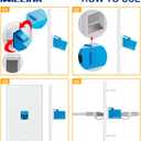 iwillink 10Gbps Ethernet Wall Plate CAT6A, 3-Port Keystone Wall Plate and Jack Outlet, RJ45 Wall Plates with Single Gang Low Voltage Mounting Bracket - 1 Pack, Blue