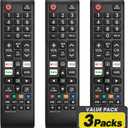 3 Pack Remote for All Samsung TV Remote, Replacement Compatible with All Samsung Smart TVs, LCD, LED, 3D, HDTV, Series TVs