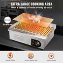 VEVOR Commercial Electric Griddle, 22", 1600W Countertop Flat Top Griddle, Stainless Steel Teppanyaki Grill w/Iron Cooking Plate, 122-572 Adjustable Temp Control 2 Shovels & Brushes, 110V