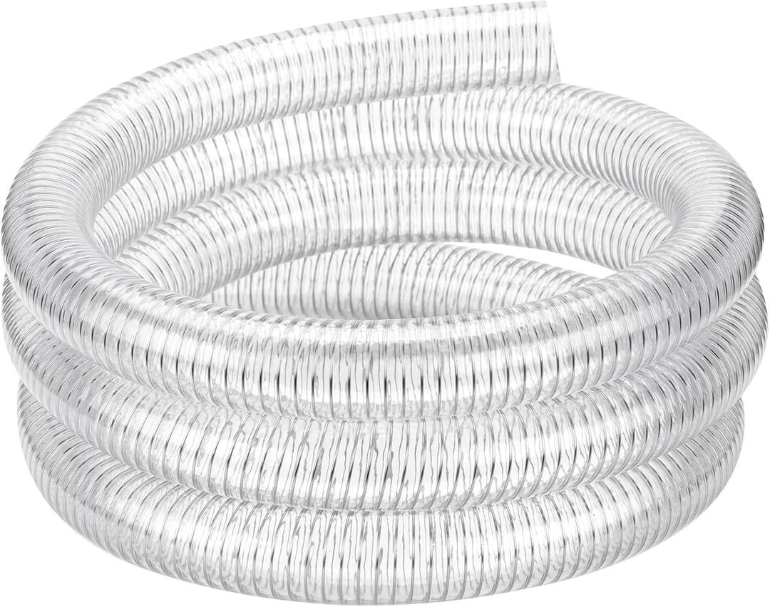 Flexible PVC Hose 1 1/2"id 10ft Clear Reinforced Suction Pipe