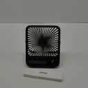 Warmco 10000mAh Portable Travel Fan 7-inch, [10-24H Runtime] Ultra-thin Digital Display Small Desk Battery Operated Fan for Camping, Office, Bedroom, Cruise Essentials 2025 (Black)