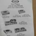 Cadco Hot Plates Use & Care Manual Models CDR-1T, CDR-2C, LKR-220, CSR-1CH, CSR-1T, CSR-2C & CSR-3T CSR-3T 14" Electric Portable Countertop Hi-Power Hot Plate with One Tubular Burner, Stainless Steel, 220 Volts