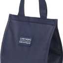 PATIKIL Insulated Lunch Bags, 8"x5"x9" Reusable Bento Bags Thermal Lunch Tote Portable Food Containers Bag for Men and Women, Dark Blue