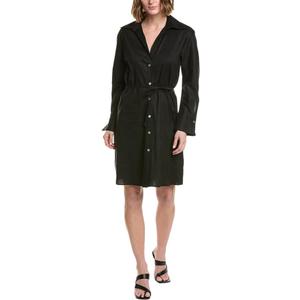 Vince Women's Tie Back Shirt Dress (Black, Size S)