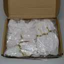 Sumind 36 Pieces White Christmas Tree Glitter Bows, 5 x 4 Inch Tie Ribbon Twist Tie Bows for Treat Bags Gift Wrapping Basket Wedding Birthday Valentine Christmas Tree Wreath Garland Decoration