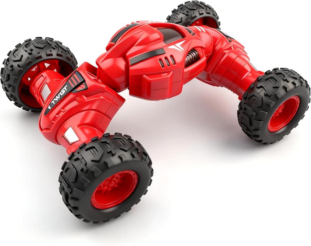 Friction Powered Toy Car for Kids, Press and Go Off-Road Push Car, Durable Shock-Resistant Vehicle, No Batteries Required, Toy Car for Boys & Girls Ages 3 (Red)