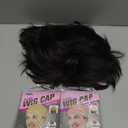 TISHINING Black Short Curly Wigs for white Women Shaggy Layered Black Pixie Cut Wig with Bangs Natural Looking Heat Synthetic Hair Replacement Wigs for Daily Party Use