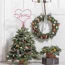 Lenwen 8.46 Inches Valentine Day Mini Tree Topper Intertwined Heart Love Tree Topper Iron Metal Heart Treetop Ornaments for Home Valentines Holiday Party Decoration