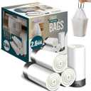FORID Small Drawstring Trash Bags - 2.6 Gallon White Garbage Bags 240 Count, Durable & Thick Bags, Multipurpose Use