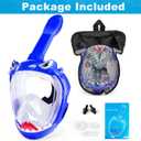Full Face Snorkel Mask for Kids with 180 Panoramic View, Snorkeling Set Featuring Anti-Leak and Anti-Fog Foldable Dry Top Design for Safe Underwater Adventures Snorkeling Gear for Kids