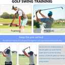 Golf Swing Trainer,Adjustable Portable Golf Training Aid to Improve Hinge, Forearm Rotation, Shoulder Turn,Beginners Improve Golf Swing Exerciser Training Aid (Black)