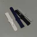 Amzpas 20mm 22mm Watch Bands Quick Release Watch Straps, 4 Pack Soft Silicone Replacement Sport Watch Wristbands for Women Men (Black + navy blue + gray + white)