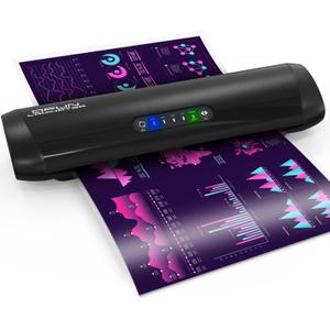 3-10 Mil Commercial Laminator Machine with Laminating Sheets, 4-Roller Jam-Free Thermal Laminator Machine 11x17, Fast Warm-up 13 Inch Laminating Machine, Hot Lamination Machine for Office School Home (Black)