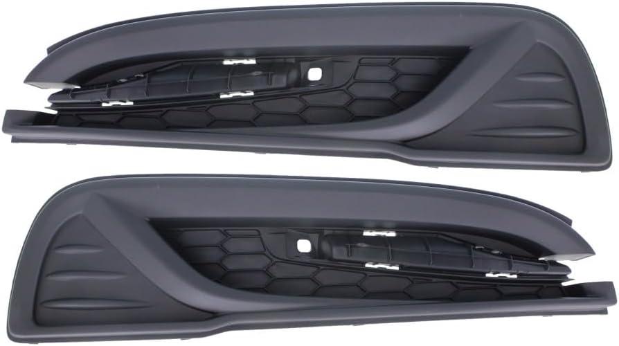 For Honda Civic 2013 2014 2015 Fog Light Cover Driver And Passenger Side | Pair | Front | Textured Black | Made Of PP Plastic | Replacement For HO1038113, HO1039113 | 71107TR3A61, 71106TR3A61