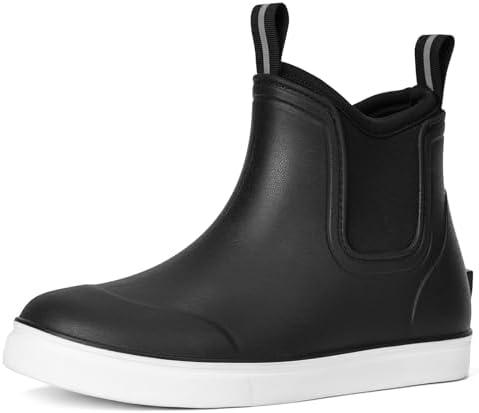 ZCVQX Women's Deck Boots Waterproof Ankle Rain Boots Outdoor Fishing Garden Boots for Women Anti-Slip Lightweight Comfortable Work Shoes Size 8.5