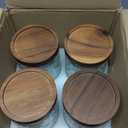 yoqelt Vintage Glass Jars with Wooden Lids, 4 Pack 24 oz Airtight Glass Food Storage Containers Sets for the Kitchen, Sugar Coffee Candy Spice Cookie Tea Pasta