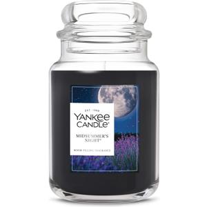Yankee Candle Mid Summer's Night, Scented Candle, 22oz Large Jar with up to 150 Hour Burn, Giftable