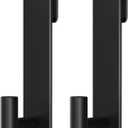 PMMASTO Shower Door Hooks, (7.5 Inch) Extended Towel Hooks for Bathroom Frameless Glass Shower Door, Stainless Steel Heavy Duty Hooks for Hanger Robe,Towel (Black ''T'' Shape 2 Pack)