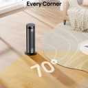 DREO Space Heater for Large Room, 20 Inch Electric Heaters with DREO FortPlug for Indoor Use, 8 Safe Protection Tower, 70 Oscillation, PTC Ceramic with Remote, Quiet, 12H Timer, Bedroom, Office