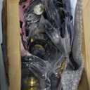 Retisee Black Industrial Pendant Light Vintage Metal E26 Base Hanging Light Rustic Dome Pendant Lamp Fixture Farmhouse Kitchen Hanging Ceiling Lamp for Dining Room Bedroom Hallway Bar (12 Pcs)