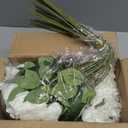 FOTEEWL 60 Pcs Artificial Rose Flower Realistic Faux Silk Roses Stem Fake Roses Bouquet for Flower Arrangement,Wedding Centerpieces,Party,Home Decorations (White)