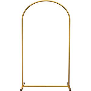 LANGXUN Gold Metal Arch Backdrop Stand Set, 7.2ft / 6.6ft / 6ft Balloon Arch Frame for Wedding Birthday Party Baby Shower Graduation Anniversary Decoration (6.6ft 1 pc)