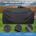 Mrrihand Heavy Duty Patio Sofa Cover Waterproof, 3-Seater Outdoor Sofa Loveseat Cover, Outdoor Patio Furniture Cover with Air Vent and Handles, 85" W35" D35" H, Black