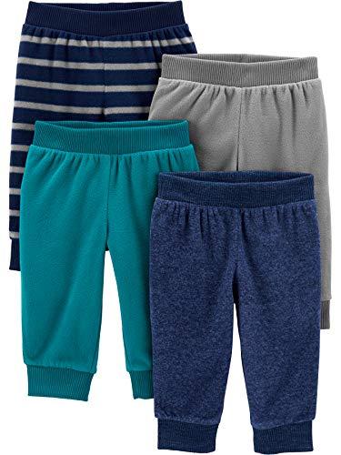 Simple Joys by Carter's Baby Boys' 4-Pack Fleece Pants, Size 12M
