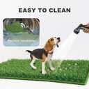 HQ4US 4LEGS Dog Grass Pad with Tray Medium 3121, Dog Litter Box with Odor Free Artificial Grass Pee Pads for Dogs Potty Tray with Hemmed Edge, Realistic for Indoor Balcony