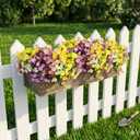 8 Bundles Artificial Daisy Flowers for Planters, Window Box, Garden Decor