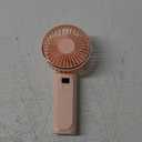 Portable Handheld Fan, 4000mAh, 180 Adjustable, 6 Speed Wind, USB Rechargeable Foldable Fan with Real-Time Display (Pink)