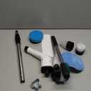 Leebein Electric Spin Scrubber, Shower Scrubber with 4 Adjustable Angles and 8 Brush Heads, Electric Scrubber with Long Handle & Remote Controller, Cleaning Brush for Bathroom, Tub, Floor (Black)