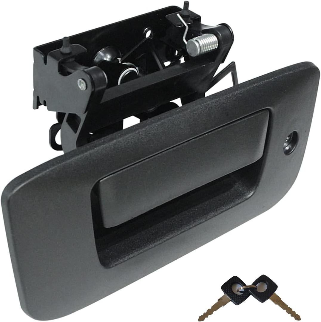 Tailgate Handle Latch and Bezel Trim with Rod Clips for 2007-2014 Chevy Silverado/GMC Sierra 1500 2500 3500 HD 22755305