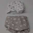 Pack and Play Sheets, 2 Pack Mini Crib Sheets, Stretchy Playard Fitted Sheet, Compatible with Graco Pack n Play, Soft and Breathable Material, Grey & White