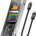 DOCKCASE Explorer Edition M.2 NVMe SSD Enclosure,Support 10s PLP Prevents Write Data Loss,USB 3.2 Gen 2 Type-C (10 Gbps), fits NVMe PCIe,Size 2230/2242/2260/2280,Support M-Key B+M Key UASP