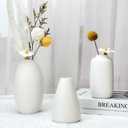 White Vases Set of 10, Small Ceramic Flower Vases Bulk Bud Vases for Wedding Table Centerpieces Decor Pampas Grass Modern Boho Home Party Decor DIY Gift