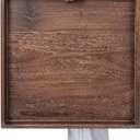 Ottoman Tray for Coffee Table Living Room Wood Serving Tray Large Wooden Square 20 Inches Rustic Brown