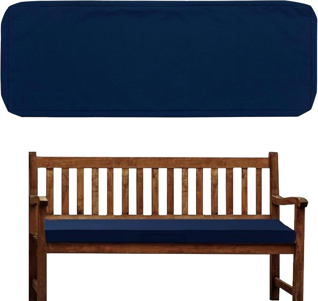 Outdoor/Indoor Bench Cushion Cover 36 x 14 x 4 Inch,Waterproof Swing Pads and Loveseat Bench Seat Cushion Cover, Durable Memory Foam Cushions Cover with Dirt Fade Resistant,Replacement Cover Only (Navy)
