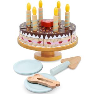 PairPear Birthday Party Cake Playset for Kids,Wooden Toys Play Food