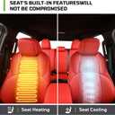 Fit for Tacoma 2024-2026 Car Seat Covers,Custom Car Seat Covers Full Set-5 Seat Car Seat Protector,Waterproof Comfortable Luxury Leather Seat Covers-Full Coverage Automotive Seat Covers Design(Red)