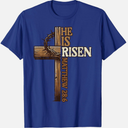 Easter Christian He is Risen Sun Resurrection Men Women Kids T-Shirt (Blue, XS)